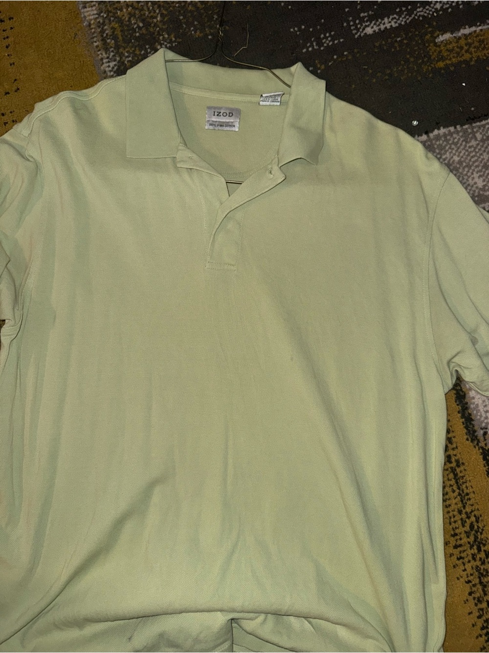 Izod Men's Pale Green Polo Shirt